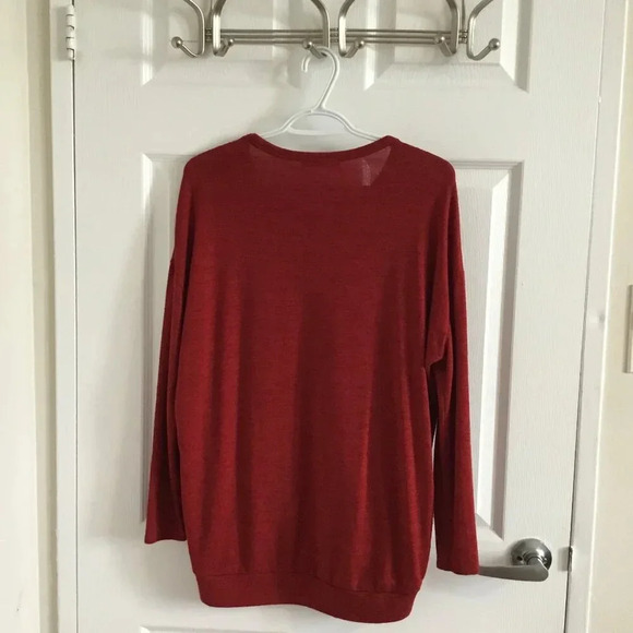 Wilfred Free long sleeve Red Oversized Sweater Size XS - Picture 2 of 5